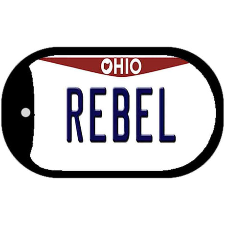 Rebel Ohio Novelty Metal Dog Tag Necklace DT-10084