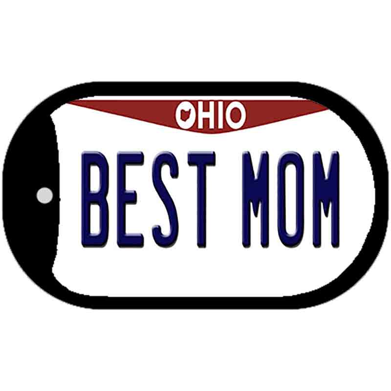 Best Mom Ohio Novelty Metal Dog Tag Necklace DT-10099