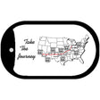 RT 66 Take the Journey Novelty Metal Dog Tag Necklace DT-100