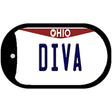 Diva Ohio Novelty Metal Dog Tag Necklace DT-10102