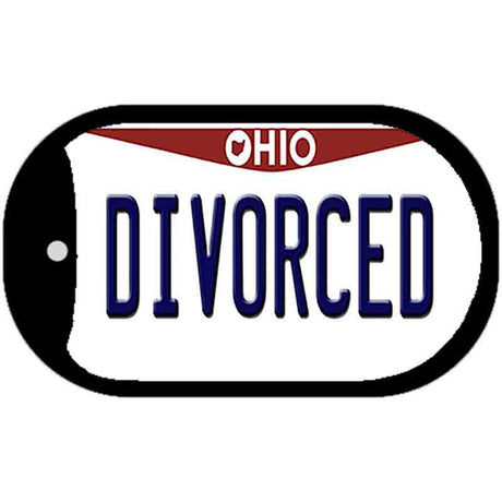 Divorced Ohio Novelty Metal Dog Tag Necklace DT-10103