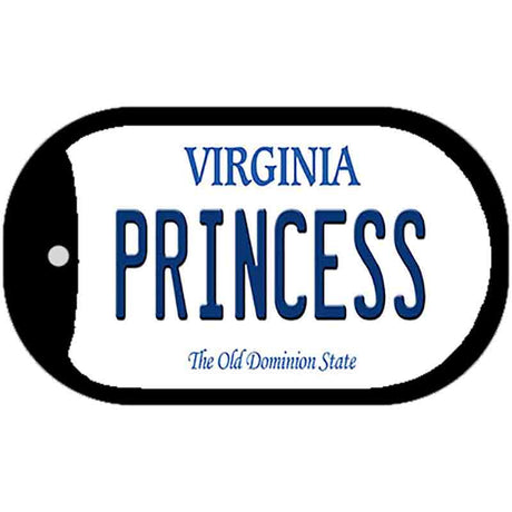 Princess Virginia Novelty Metal Dog Tag Necklace DT-10135