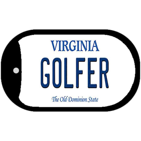 Golfer Virginia Novelty Metal Dog Tag Necklace DT-10138