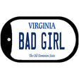 Bad Girl Virginia Novelty Metal Dog Tag Necklace DT-10139