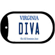 Diva Virginia Novelty Metal Dog Tag Necklace DT-10144