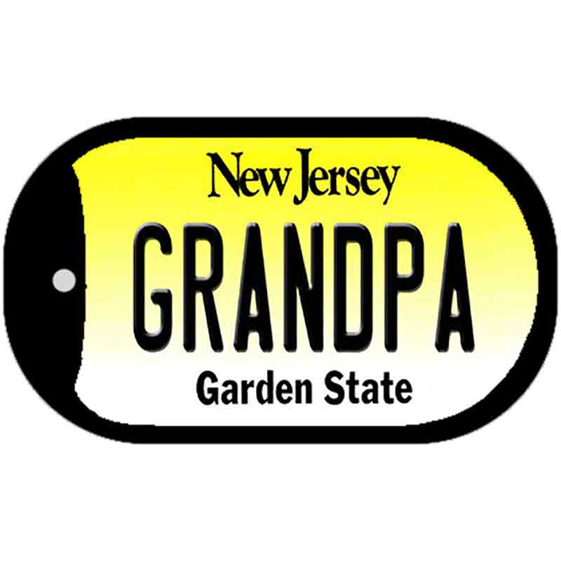 Grandpa New Jersey Novelty Metal Dog Tag Necklace DT-10161