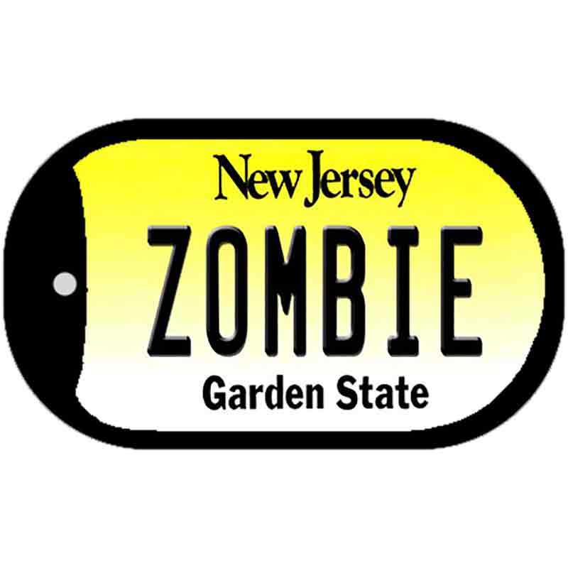 Zombie New Jersey Novelty Metal Dog Tag Necklace DT-10164