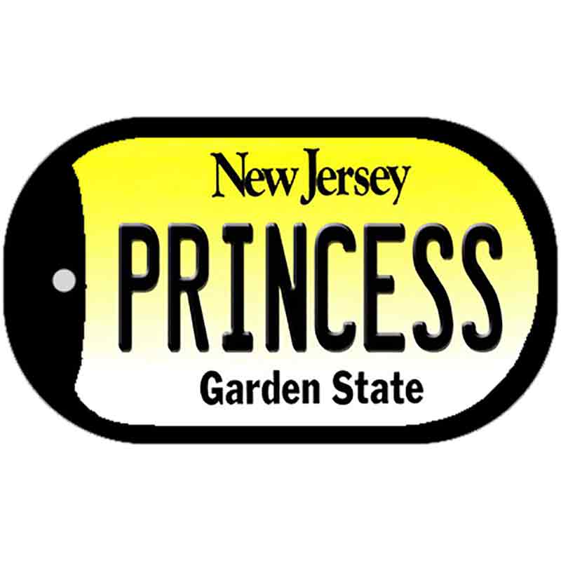 Princess New Jersey Novelty Metal Dog Tag Necklace DT-10172