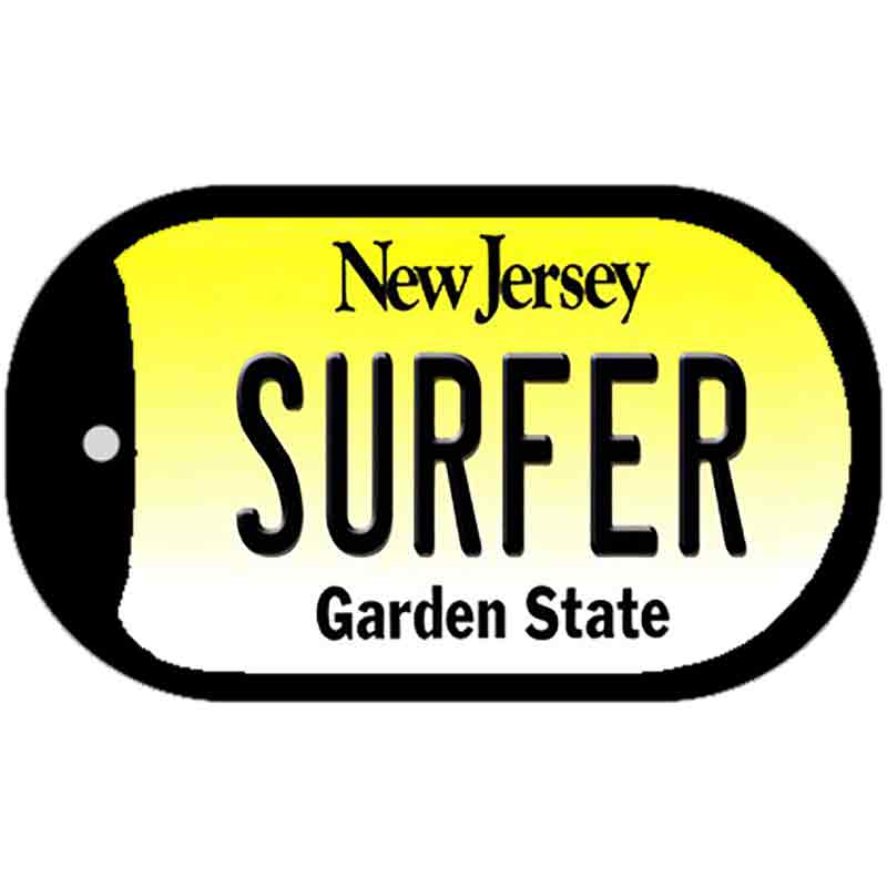 Surfer New Jersey Novelty Metal Dog Tag Necklace DT-10177