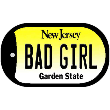 Bad Girl New Jersey Novelty Metal Dog Tag Necklace DT-10179