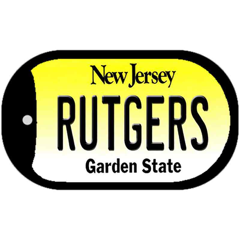 Rutgers New Jersey Novelty Metal Dog Tag Necklace DT-10182