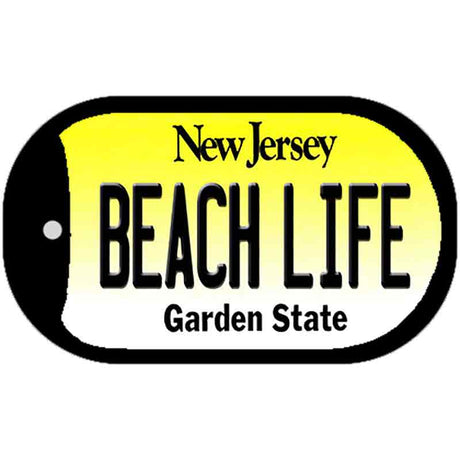 Beach Life New Jersey Novelty Metal Dog Tag Necklace DT-10183