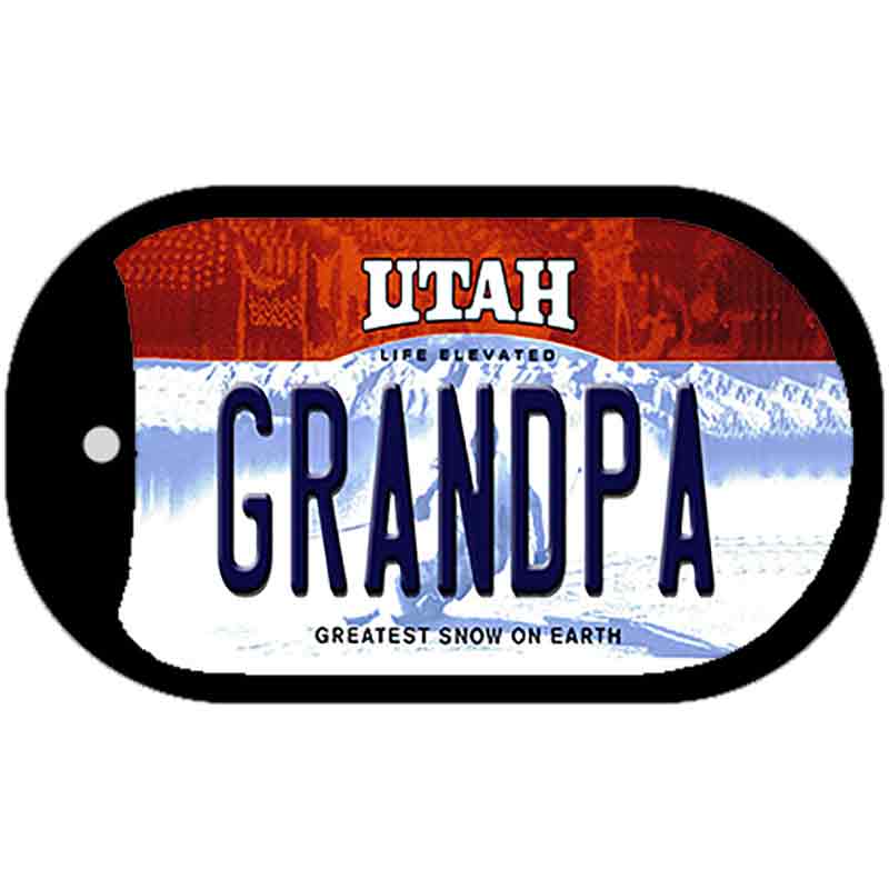 Grandpa Utah Novelty Metal Dog Tag Necklace DT-10205