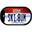 Ski Bum Utah Novelty Metal Dog Tag Necklace DT-10206