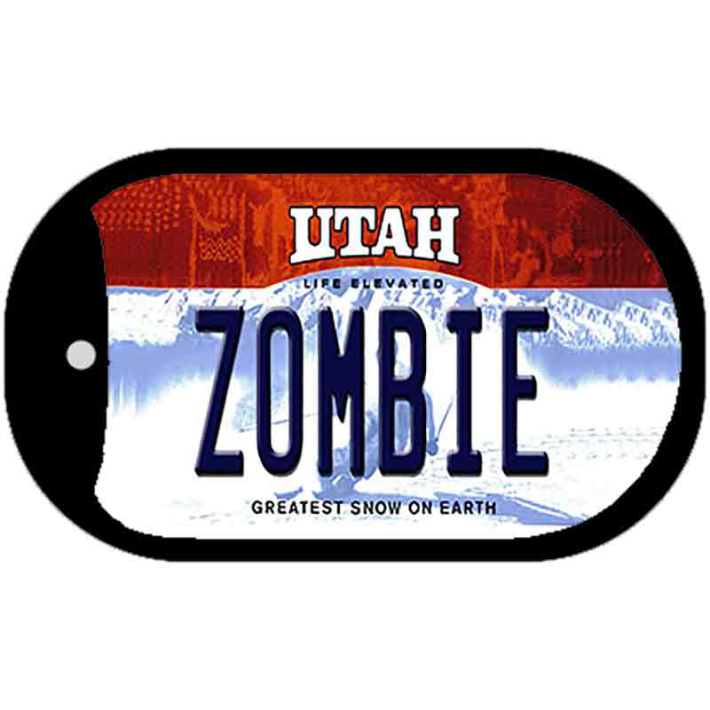 Zombie Utah Novelty Metal Dog Tag Necklace DT-10209