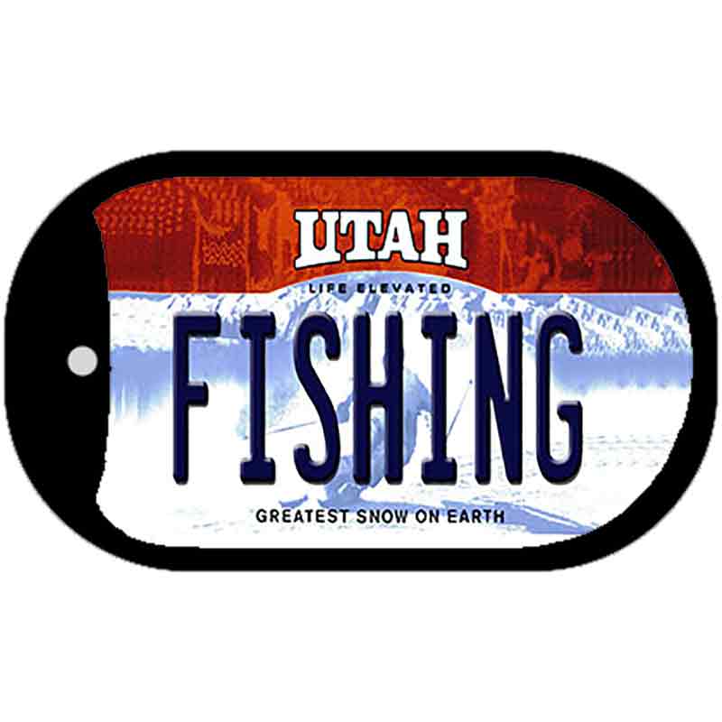 Fishing Utah Novelty Metal Dog Tag Necklace DT-10212