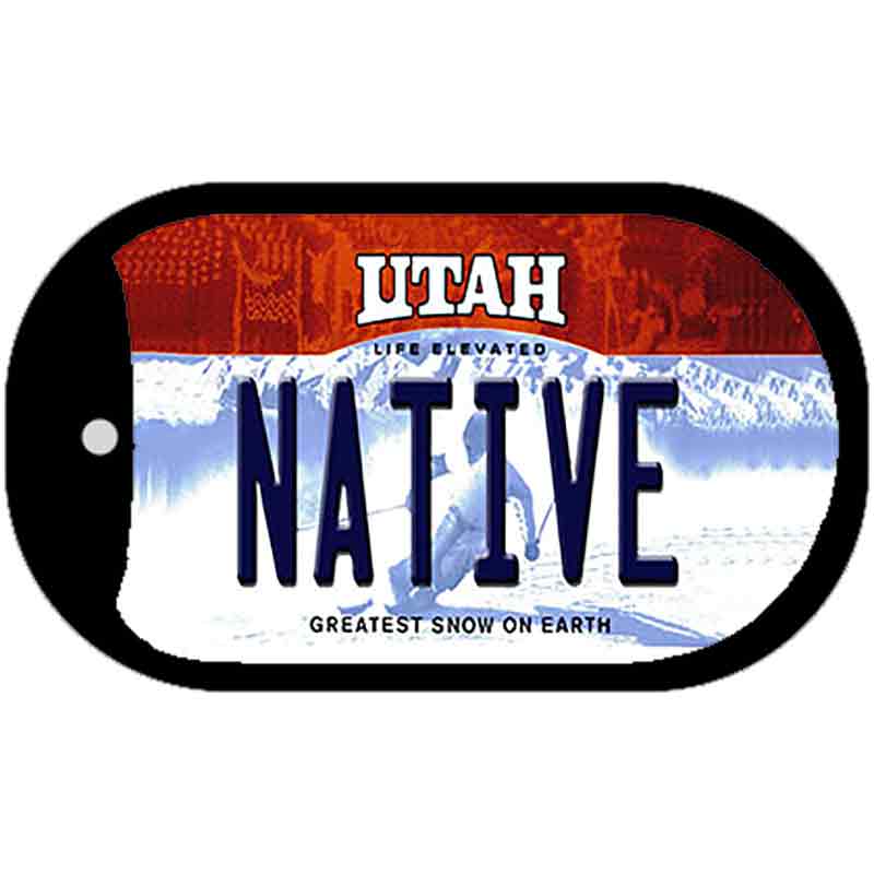 Native Utah Novelty Metal Dog Tag Necklace DT-10218