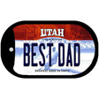 Best Dad Utah Novelty Metal Dog Tag Necklace DT-10225