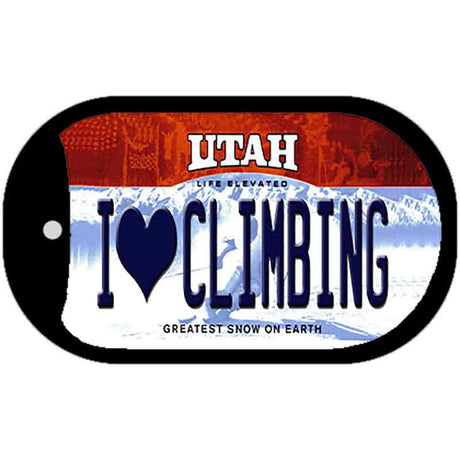 I Love Climbing Utah Novelty Metal Dog Tag Necklace DT-10230