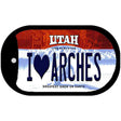 I Love Arches Utah Novelty Metal Dog Tag Necklace DT-10235