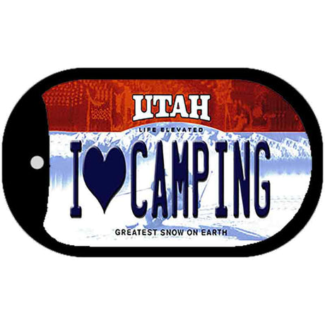 I Love Camping Utah Novelty Metal Dog Tag Necklace DT-10238