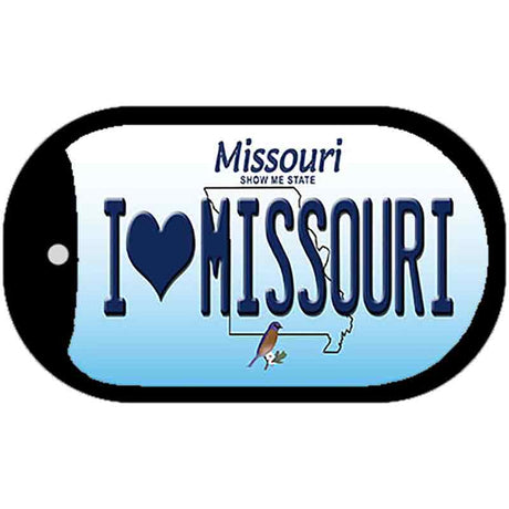 I Love Missouri Novelty Metal Dog Tag Necklace DT-10247