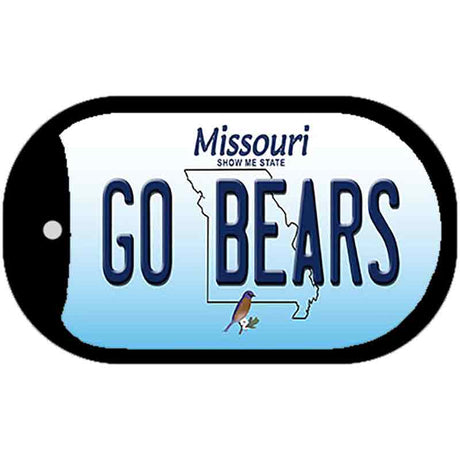 Go Bears Missouri Novelty Metal Dog Tag Necklace DT-10253