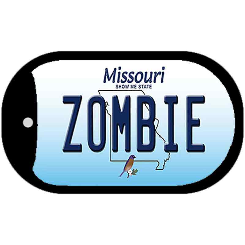 Zombie Missouri Novelty Metal Dog Tag Necklace DT-10260