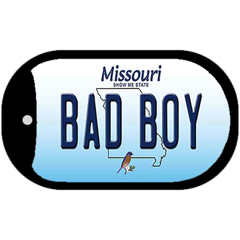 Bad Boy Missouri Novelty Metal Dog Tag Necklace DT-10274