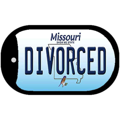 Divorced Missouri Novelty Metal Dog Tag Necklace DT-10278