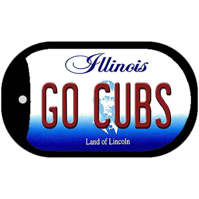 Go Cubs Illinois Novelty Metal Dog Tag Necklace DT-10293