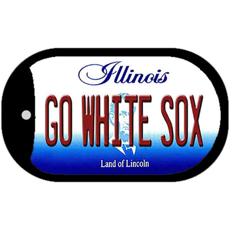 Go White Sox Illinois Novelty Metal Dog Tag Necklace DT-10294