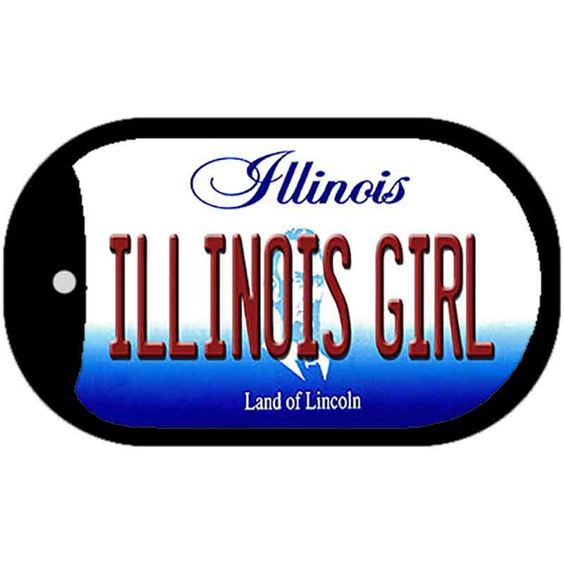 Illinois Girl Novelty Metal Dog Tag Necklace DT-10296