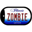 Zombie Illinois Novelty Metal Dog Tag Necklace DT-10302