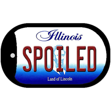 Spoiled Illinois Novelty Metal Dog Tag Necklace DT-10303