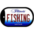 Fishing Illinois Novelty Metal Dog Tag Necklace DT-10304