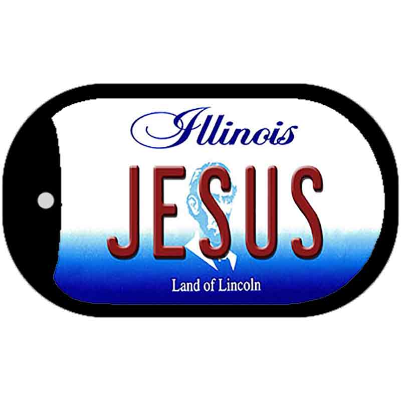 Jesus Illinois Novelty Metal Dog Tag Necklace DT-10305