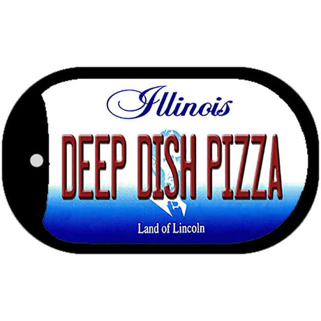 Deep Dish Pizza Illinois Novelty Metal Dog Tag Necklace DT-10315