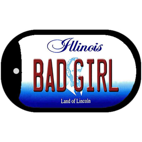 Bad Girl Illinois Novelty Metal Dog Tag Necklace DT-10316