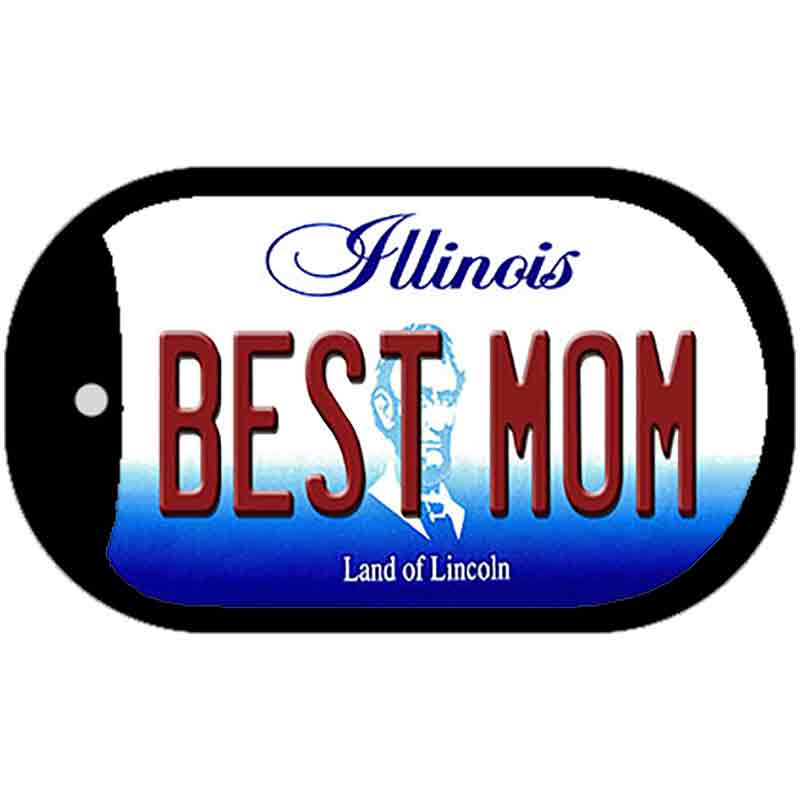 Best Mom Illinois Novelty Metal Dog Tag Necklace DT-10318