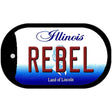 Rebel Illinois Novelty Metal Dog Tag Necklace DT-10320