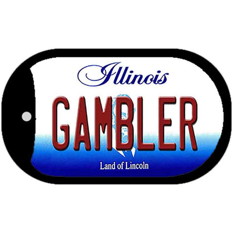 Gambler Illinois Novelty Metal Dog Tag Necklace DT-10324