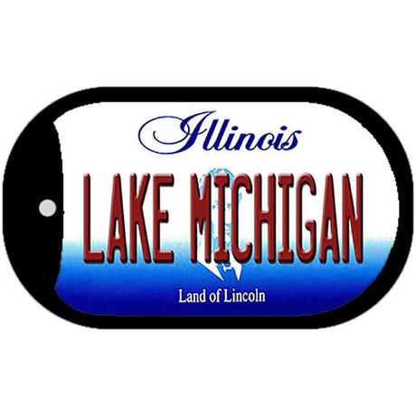 Lake Michigan Illinois Novelty Metal Dog Tag Necklace DT-10327