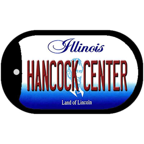 Hancock Center Illinois Novelty Metal Dog Tag Necklace DT-10328