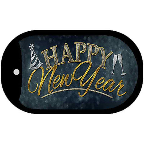 Happy New Year Novelty Metal Dog Tag Necklace DT-10335