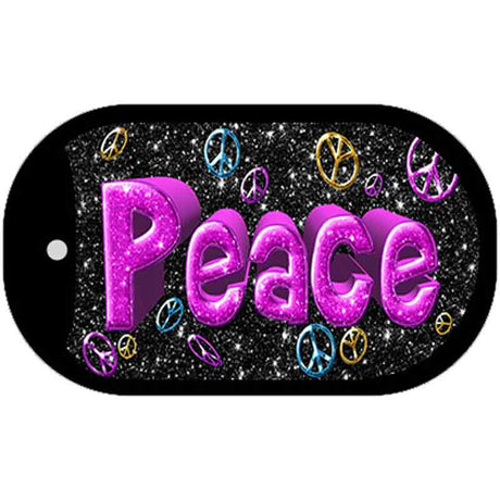 Peace Novelty Metal Dog Tag Necklace DT-10337