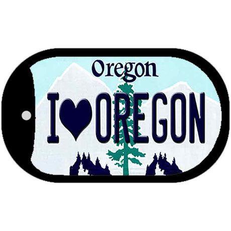 I Love Oregon Novelty Metal Dog Tag Necklace DT-10339