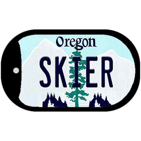 Skier Oregon Novelty Metal Dog Tag Necklace DT-10364