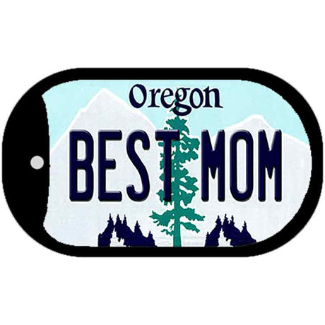 Best Mom Oregon Novelty Metal Dog Tag Necklace DT-10381