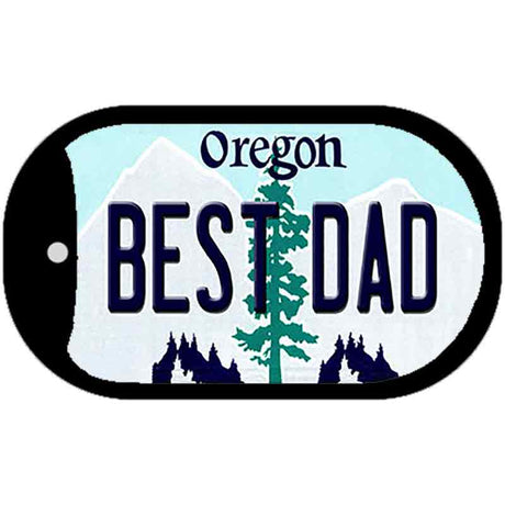 Best Dad Oregon Novelty Metal Dog Tag Necklace DT-10382